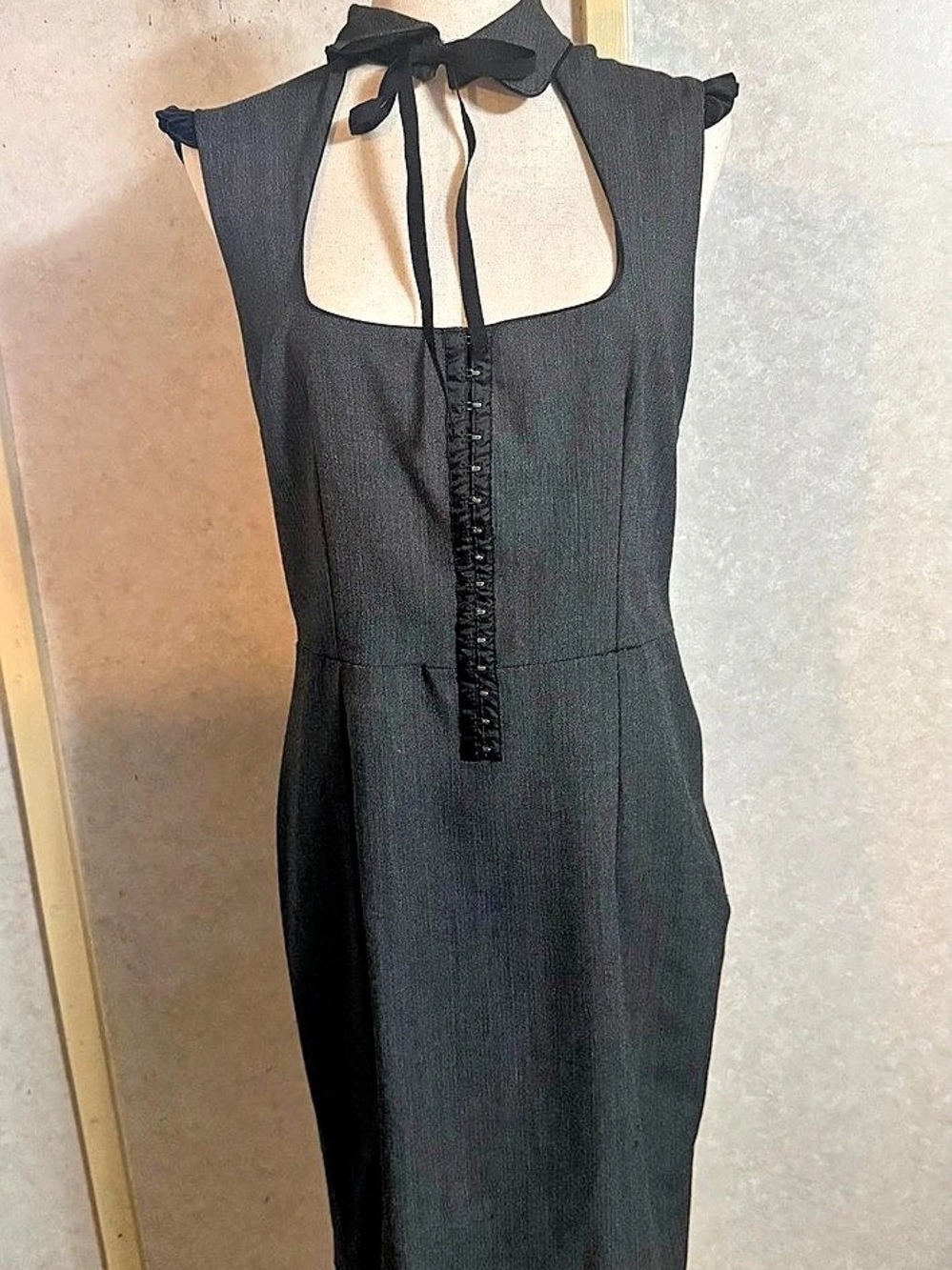 Dolce and Gabbana Black Midi Dress Size 48